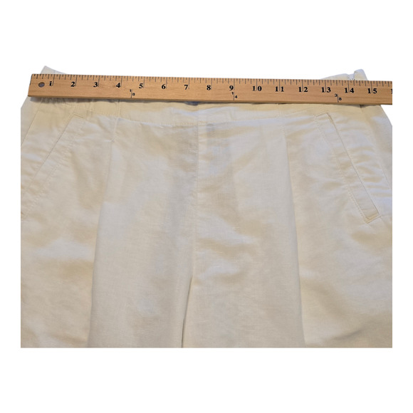 Lands End Shorts Womens Size 4 White Linen/Cotton Blend Summer Beach Vacation - Picture 7 of 10